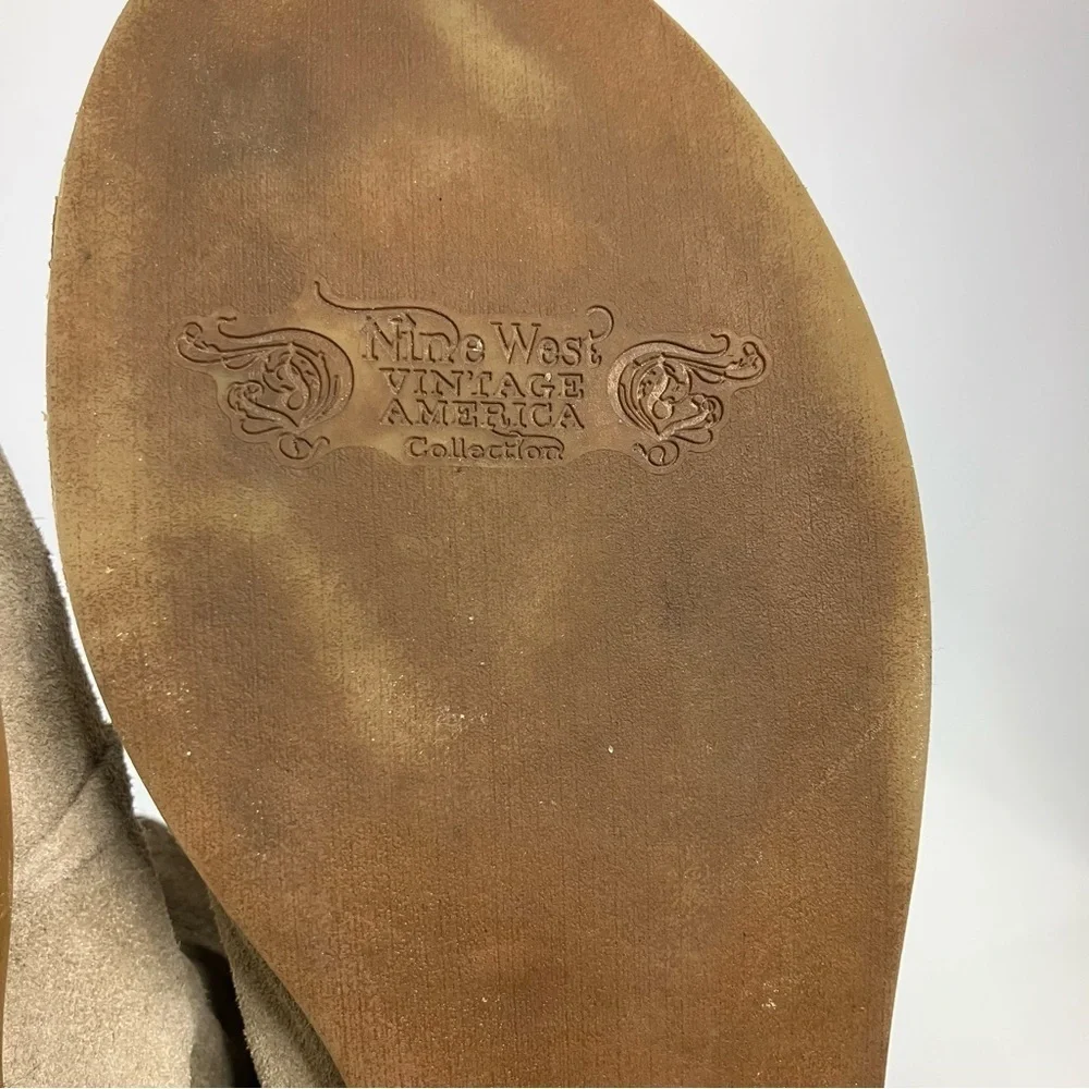 Nine West tan‎ suede leather boots size 9